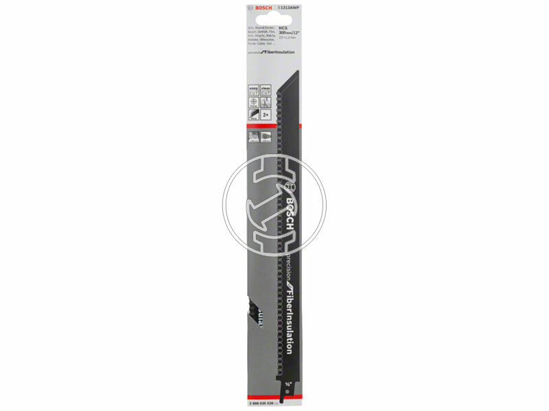 Bosch S 1213 AWP Pecision for Fiber Insulation 300x22x1,5 mm orrfűrészlap 2 db