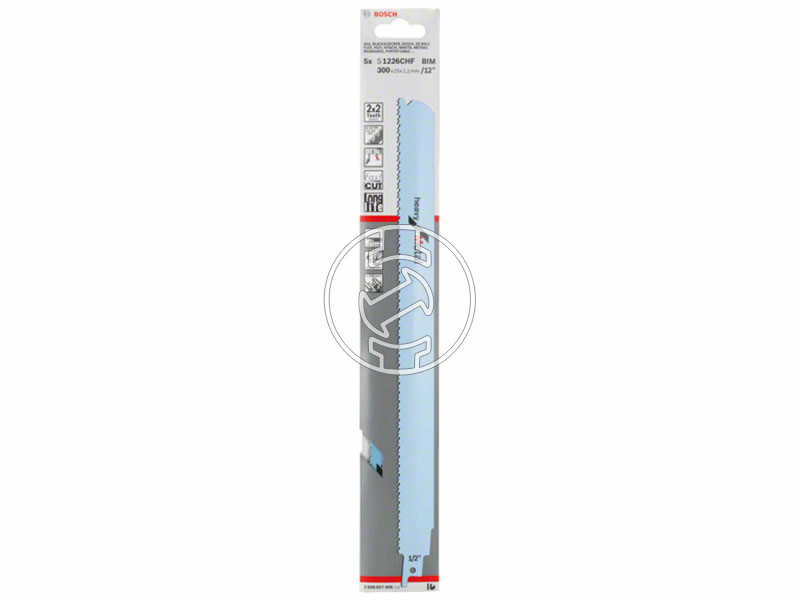 Bosch S 1226 CHF Heavy for Metal 300x25x1,1 mm orrfűrészlap 5 db