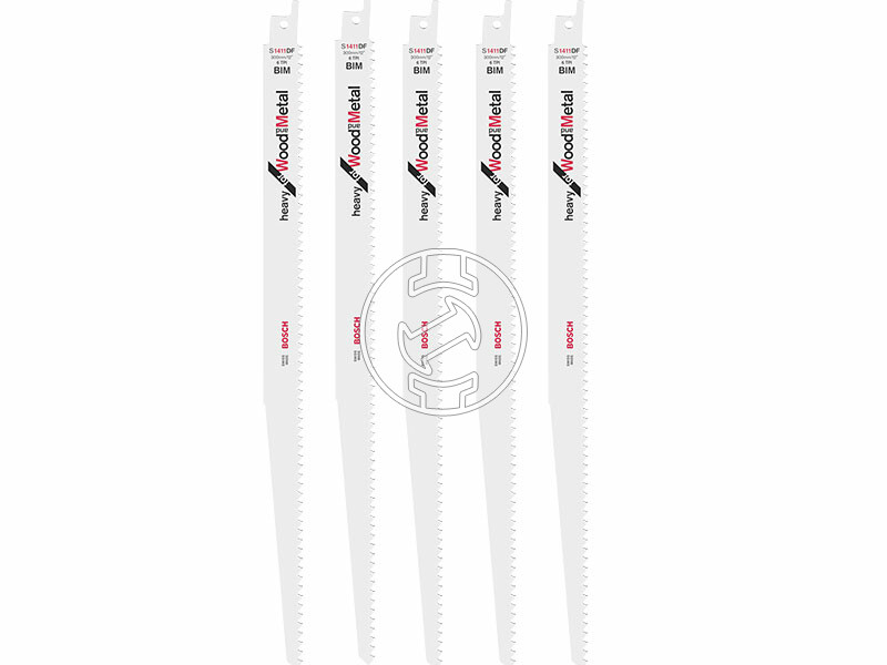 Bosch S 1411 DF Heavy for Wood and Metal 300x19x1,25 mm orrfűrészlap 5 db