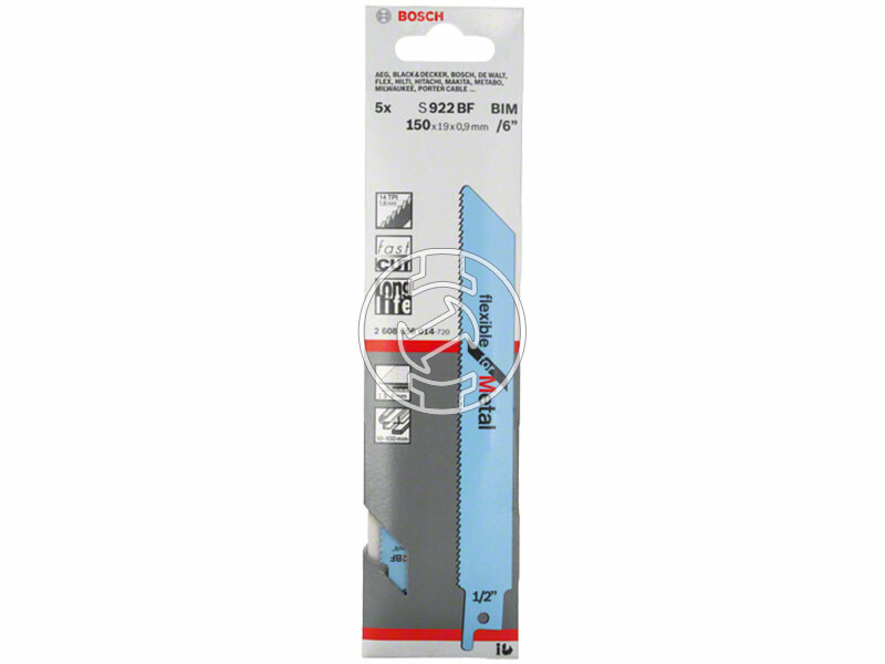 Bosch S 922 BF Flexible for Metal 150x19x0,9 mm orrfűrészlap 5 db