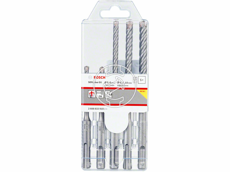 Bosch SDS Plus-5X ø 5 / 6 / 6 / 8 / 10 mm SDS-Plus fúrószár készlet 5 db