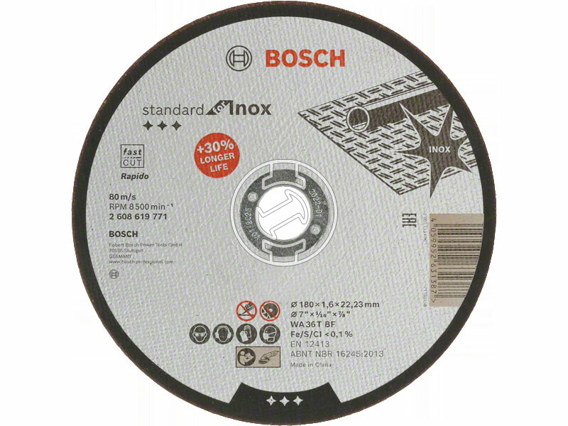 Bosch Standard for Inox 180x1.6mm vágókorong