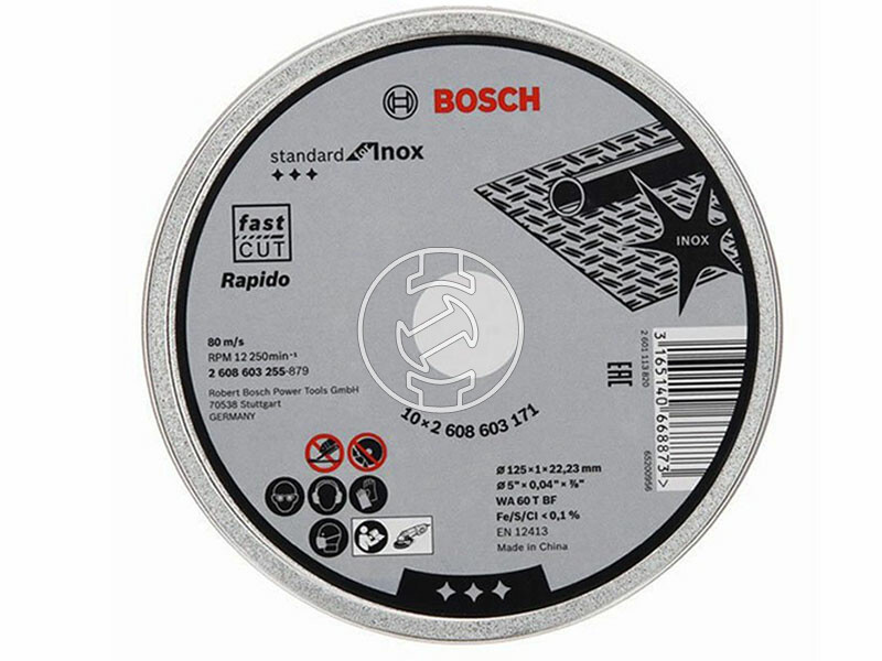 Bosch Standard for Inox WA 60 T BF Rapido ø 125 x 1,0 mm, ø 22,23 mm vágókorong 10 db