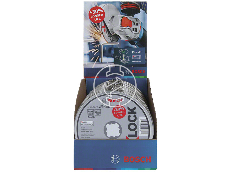 Bosch Standard for Inox X-LOCK 10x125x1x22,23mm vágókorong 10 db