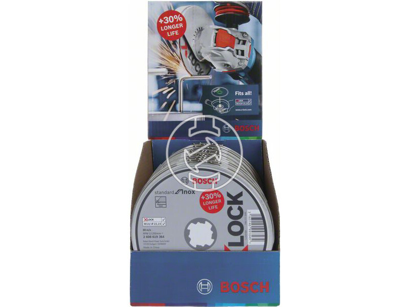 Bosch Standard for Inox X-LOCK 125x1,6x22,23mm vágókorong 10 db