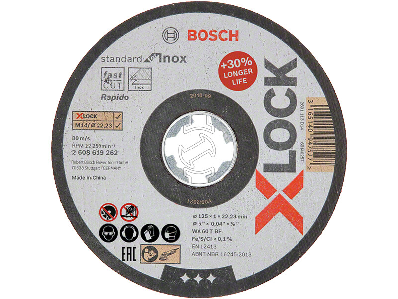 Bosch Standard for Inox X-LOCK 125x1x22,23mm vágókorong