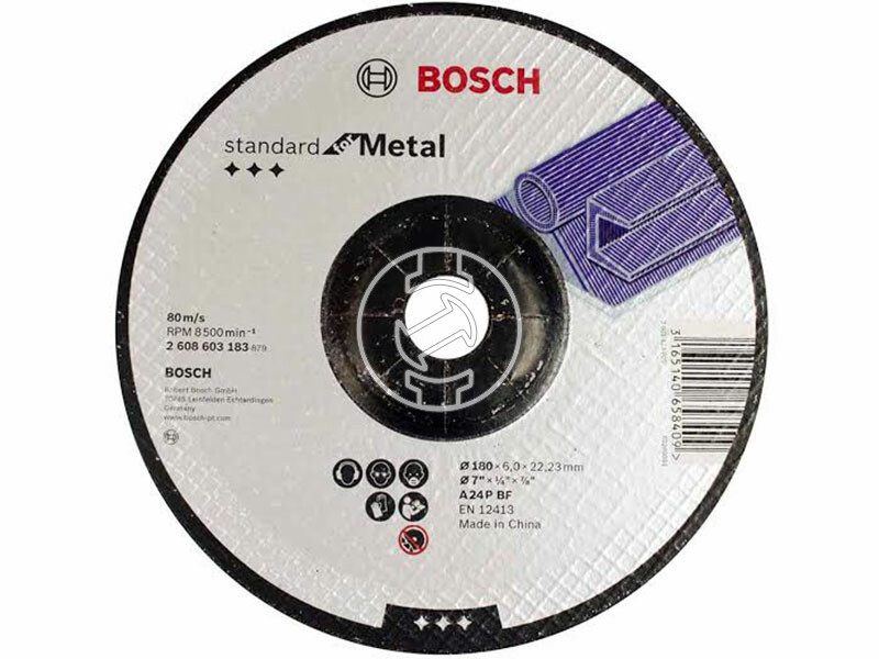 Bosch Standard for Metal A 30 T BF ø 180 x 6,0 mm, ø 22,23 mm csiszolótárcsa