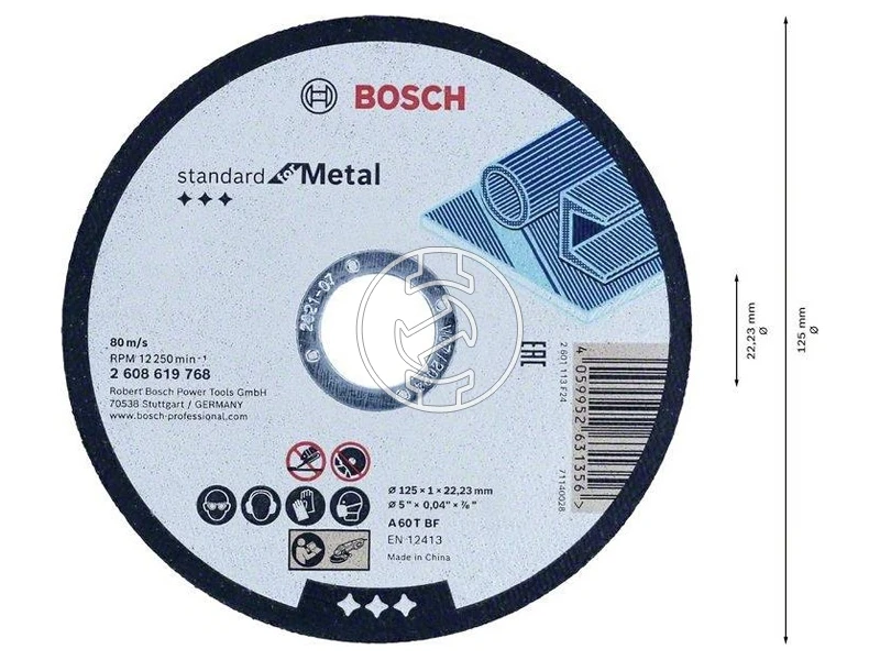 Bosch Standard for Metal A 60 T BF 115 x 22,23 x 1 mm vágókorong