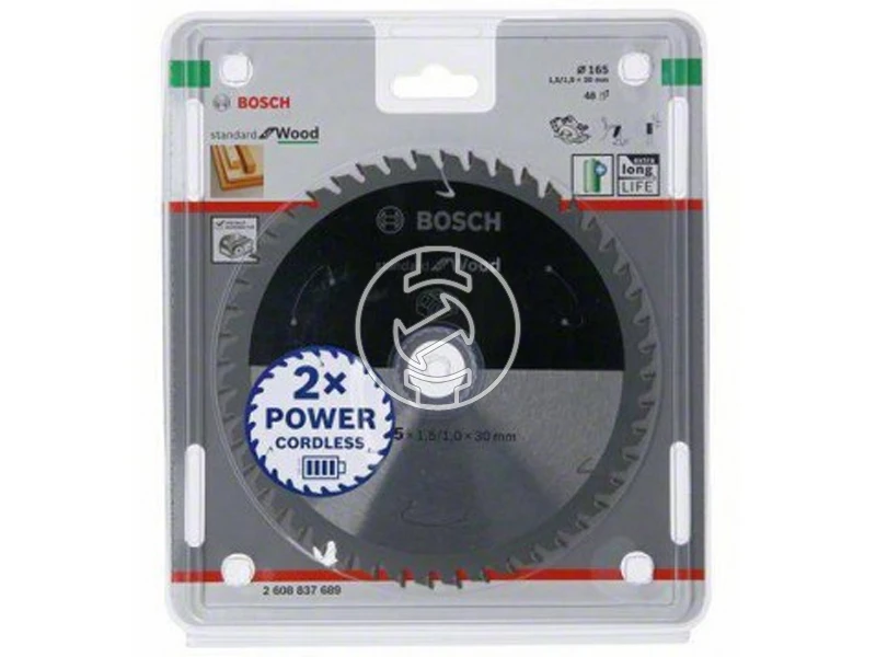 Bosch Standard for Wood 165 x 1,5/1 x 30 mm körfűrészlap T48