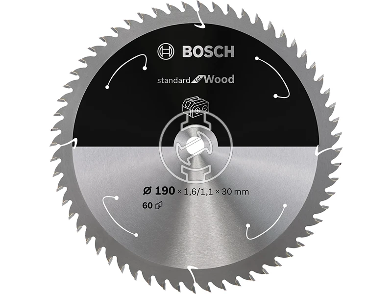 Bosch Standard for Wood 190 x 1,6/1,1 x 30 mm körfűrészlap T60