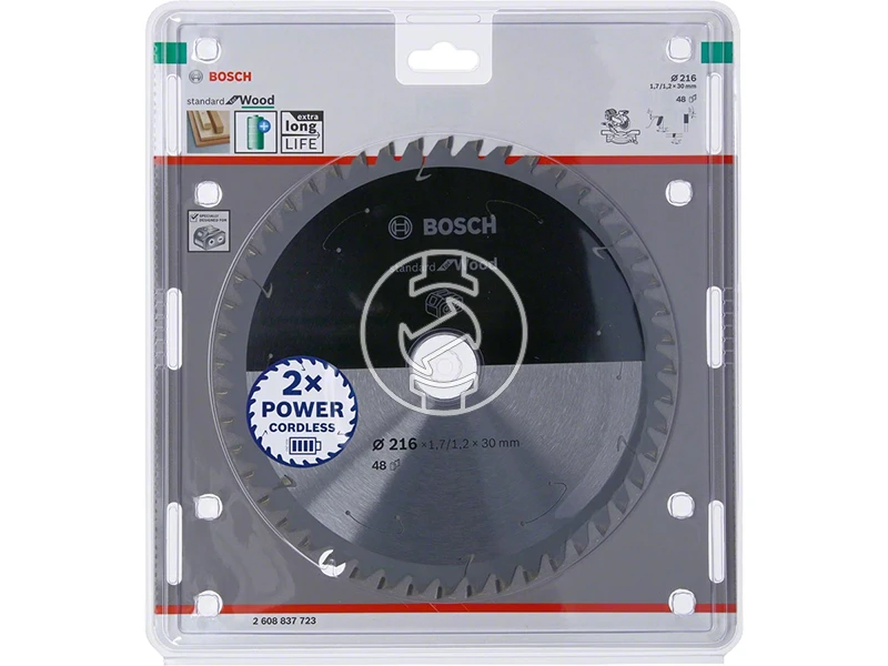 Bosch Standard for Wood 216 x 1,7/1,2 x 30 mm körfűrészlap T48