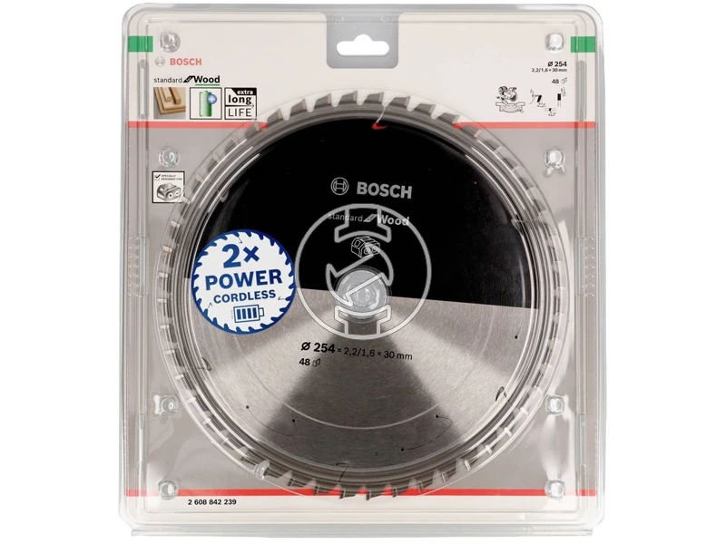 Bosch Standard for Wood 254 x 2,2/1,6 x 30 mm körfűrészlap T48