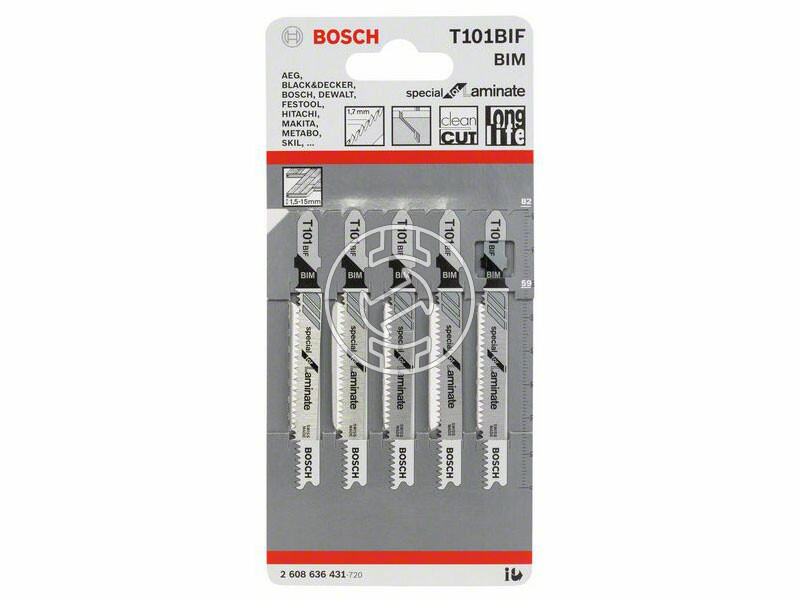 Bosch T 101 BIF Special for Laminate 83 mm szúrófűrészlap 5 db
