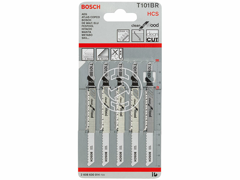 Bosch T 101 BR Clean for Wood 100 mm szúrófűrészlap 5 db