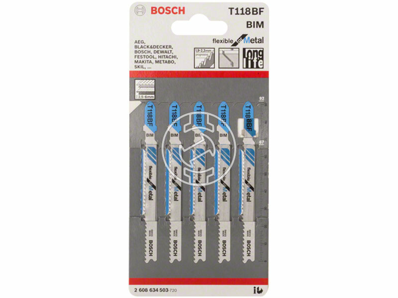 Bosch T 118 BF Flexible for Metal 92 mm szúrófűrészlap 5 db