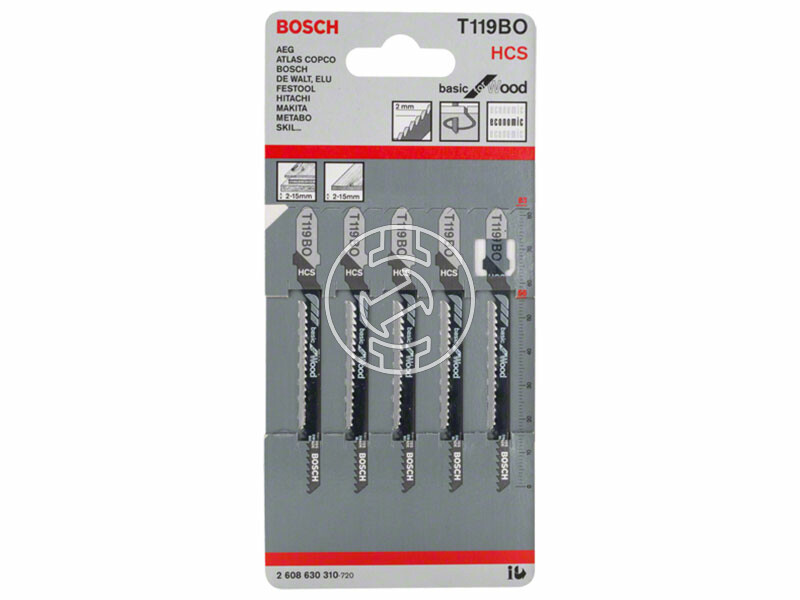 Bosch T 119 BO Basic for Wood 83 mm szúrófűrészlap 5 db
