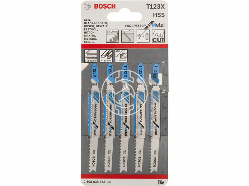 Bosch T 123 XF Progressor for Metal 100 mm szúrófűrészlap 5 db