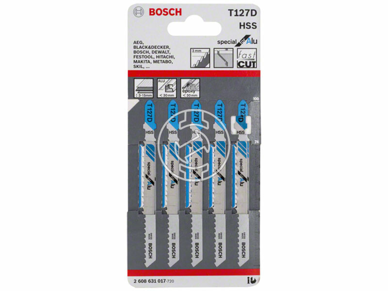 Bosch T 127 D Special for Alu 100 mm szúrófűrészlap 5 db
