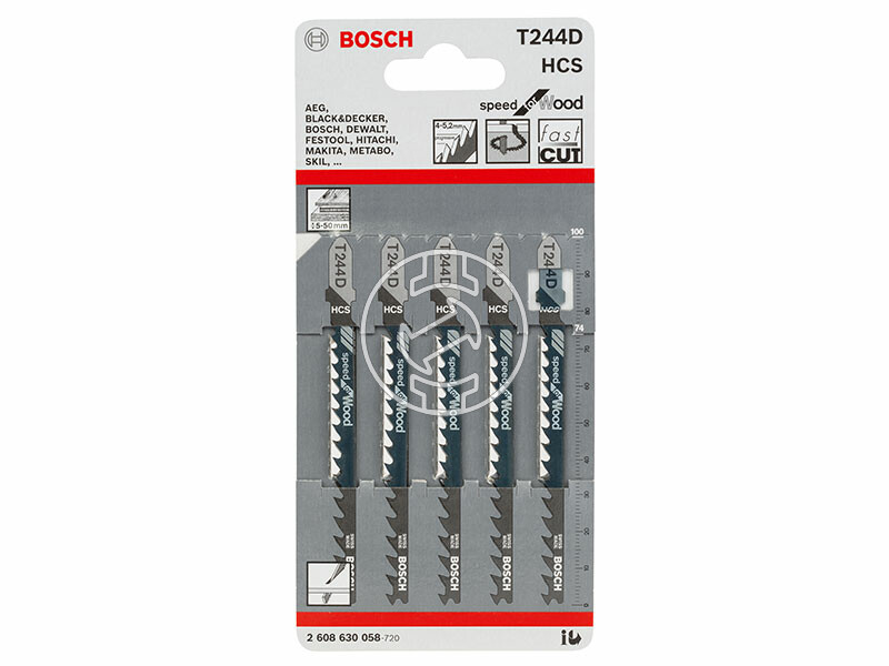Bosch T 244 D Speed for Wood 100 mm szúrófűrészlap 5 db