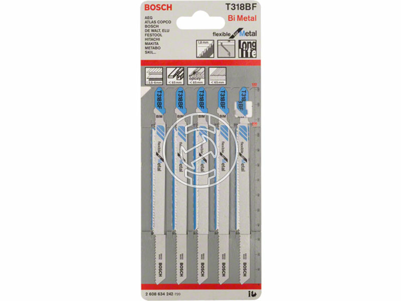 Bosch T 318 BF Flexible for Metal 132 mm szúrófűrészlap 5 db