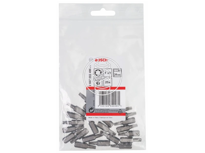 Bosch torx behajtóbit T20 | 25 mm | 1/4 inch