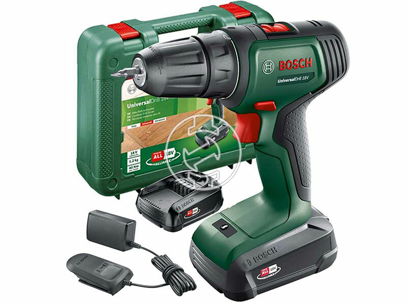 Bosch UniversalDrill 18 akkus fúrócsavarozó tokmányos