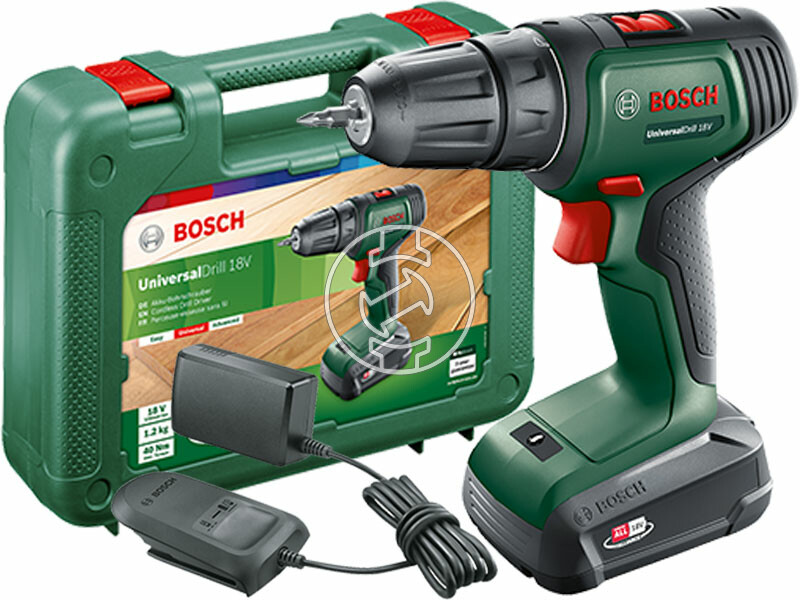 Bosch UniversalDrill 18 akkus fúrócsavarozó tokmányos