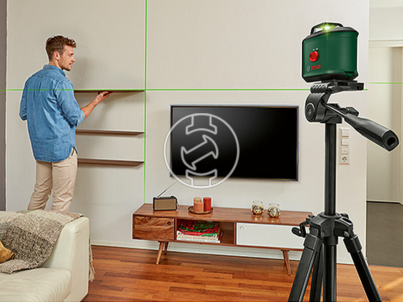 Bosch UnivLevel360Set vonallézer TT 150 állvány