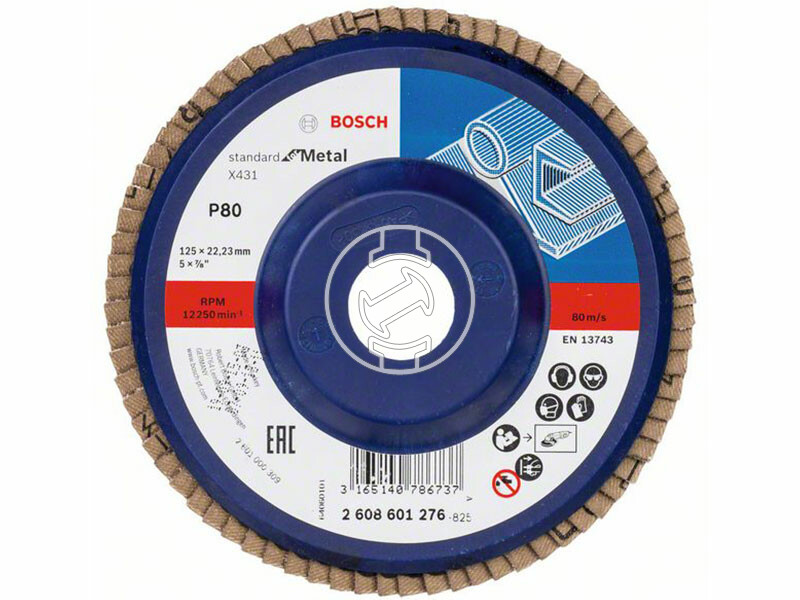 Bosch X431 ø 125 mm, ø 22,23 mm, P80 lamellás csiszolótárcsa