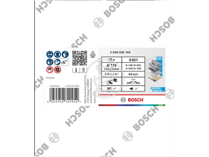 Kép: Bosch X451 lamellas csiszolokorong 115 x 2223 mm 15 reszes_2.webp