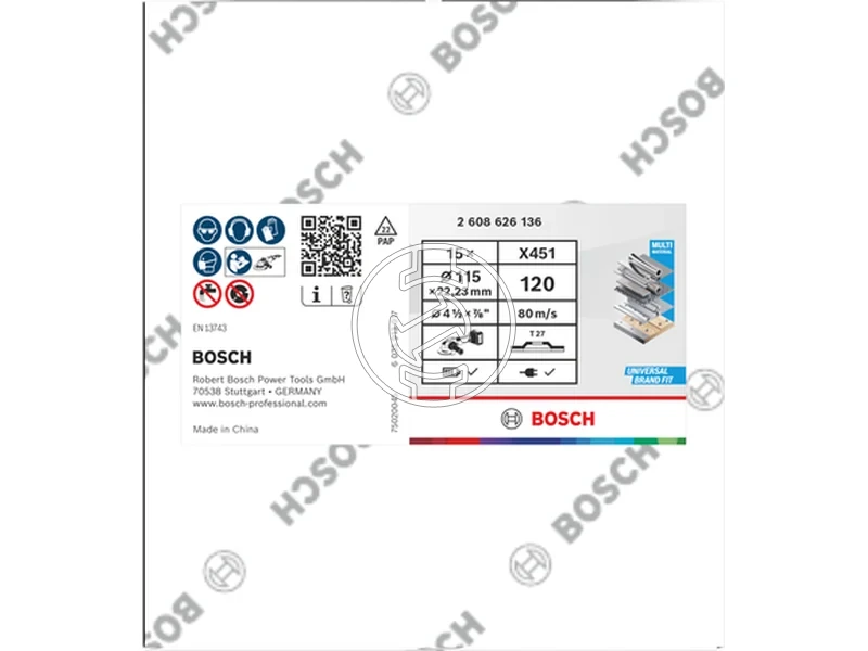 Kép: Bosch X451 lamellas csiszolokorong 115 x 2223 mm G120 15 db_2.webp