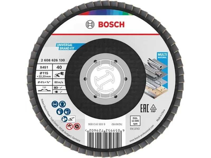Kép: Bosch X451 lamellas csiszolokorong 115 x 2223 mm G40 15 db_0.webp
