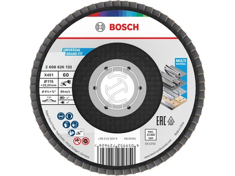 Kép: Bosch X451 lamellas csiszolokorong 115 x 2223 mm G60 15 db_0.webp