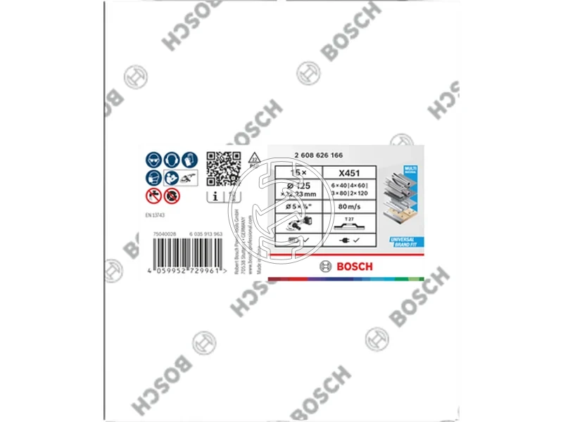 Kép: Bosch X451 lamellas csiszolokorong 125 x 2223 mm 15 reszes_2.webp