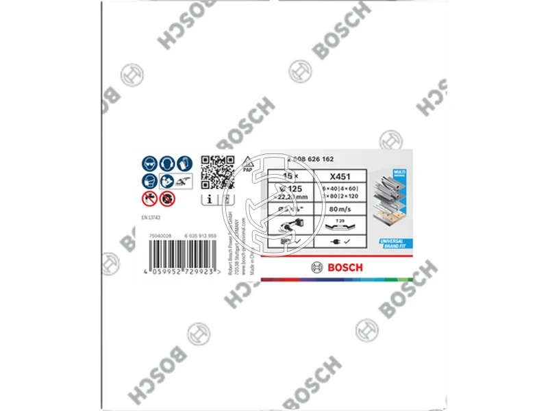 Kép: Bosch X451 lamellas csiszolokorong 125 x 2223 mm 15 reszes_2.webp
