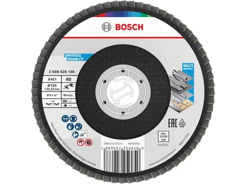 Kép: Bosch X451 lamellas csiszolokorong 125 x 2223 mm G40 15 db_0.webp