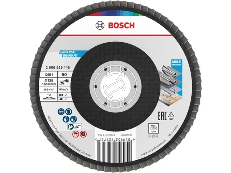 Kép: Bosch X451 lamellas csiszolokorong 125 x 2223 mm G60 15 db_0.webp