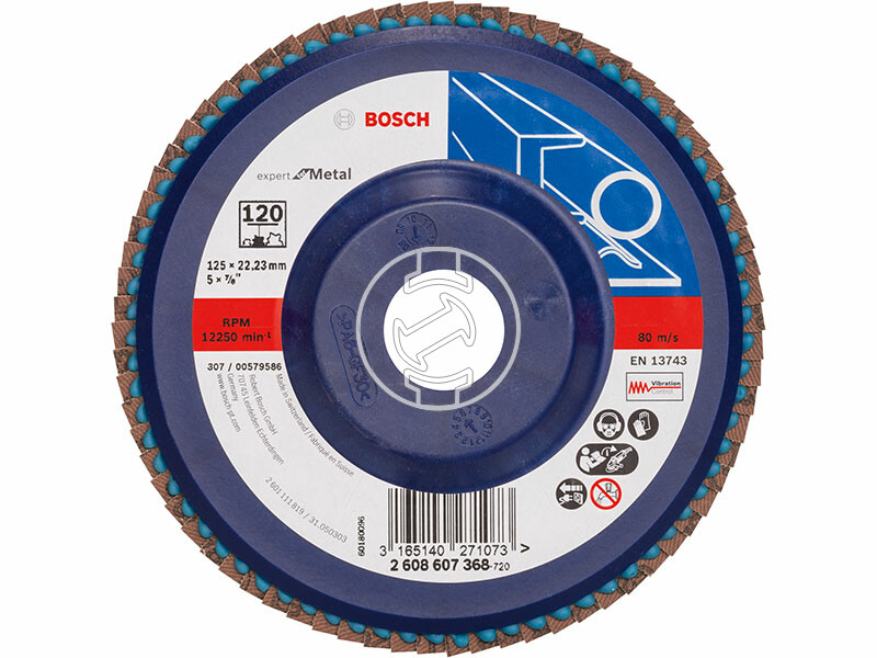 Bosch X551 ø 125 mm, ø 22,23 mm, P120 lamellás csiszolótárcsa