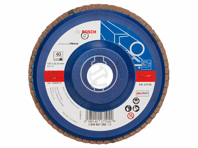 Bosch X551 ø 125 mm, ø 22,23 mm, P40 lamellás csiszolótárcsa