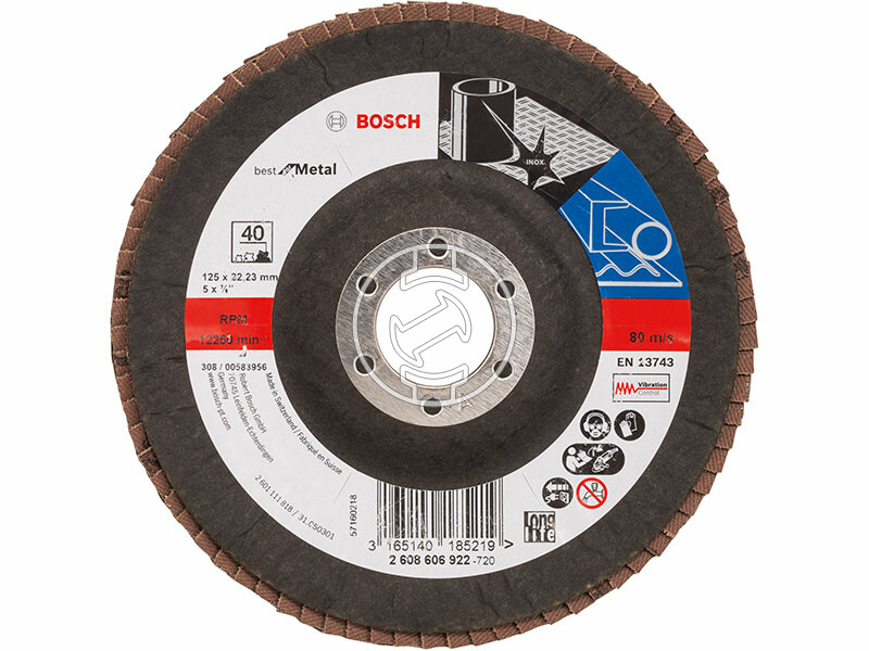 Bosch X571 ø 125 mm, ø 22,23 mm, P40 lamellás csiszolótárcsa