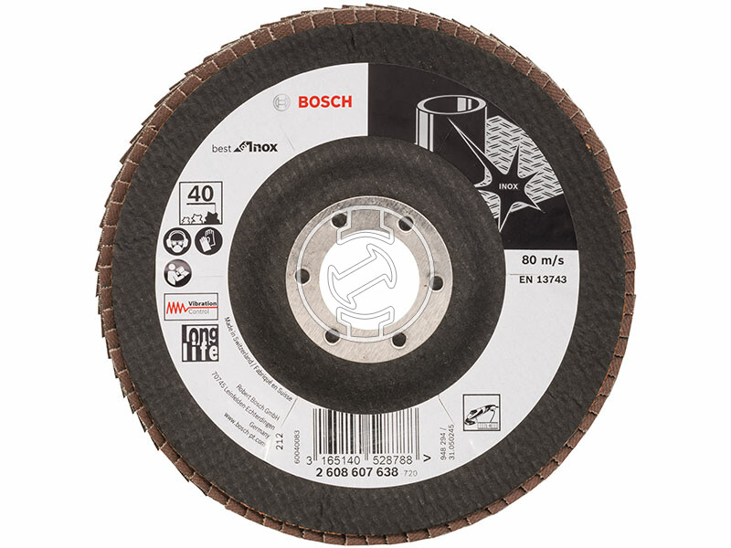Bosch X581 ø 125 mm, ø 22,23 mm, P40 lamellás csiszolótárcsa