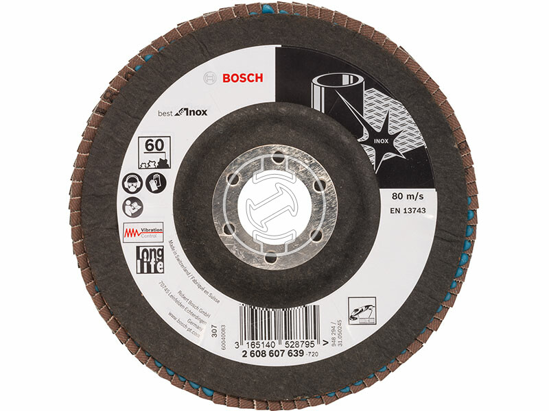 Bosch X581 ø 125 mm, ø 22,23 mm, P60 lamellás csiszolótárcsa