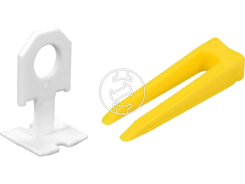 Kép: Burkolatszintezo keszlet 1 mm fugatavolsag 50 db klipsz 50 db ek.webp