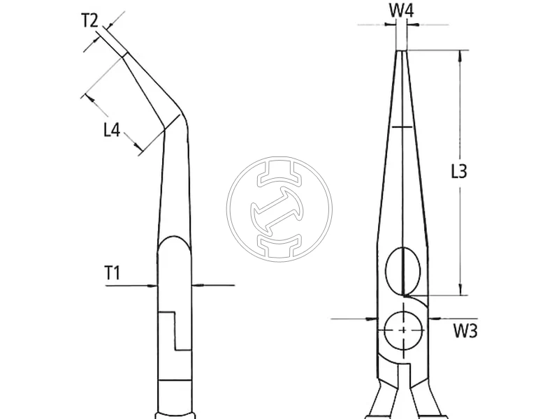 Kép: CHAIN NOSE SIDE CUTTING PLIERS.webp