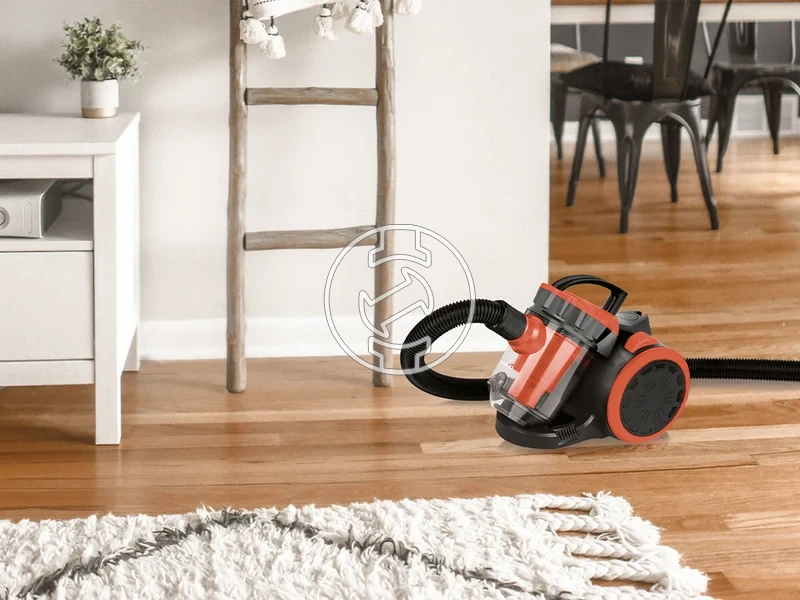 Kép: Ciklonos porszivo 700 W piros 3 db kefevel.webp