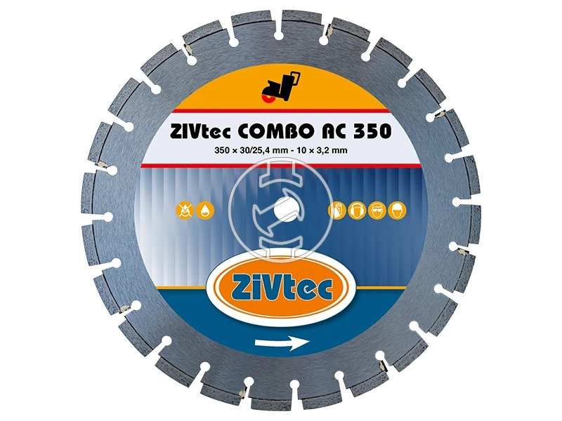 ZIVtec COMBO AC350 gyémánt vágótárcsa 350 x 25,4 mm
