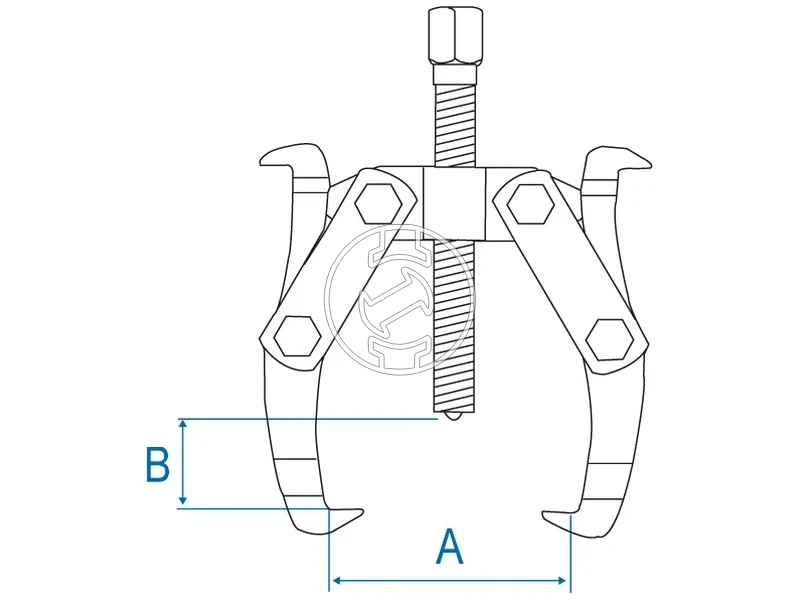 Kép: Csapagylehuzo 2-kormos 100mm 7962-04.webp