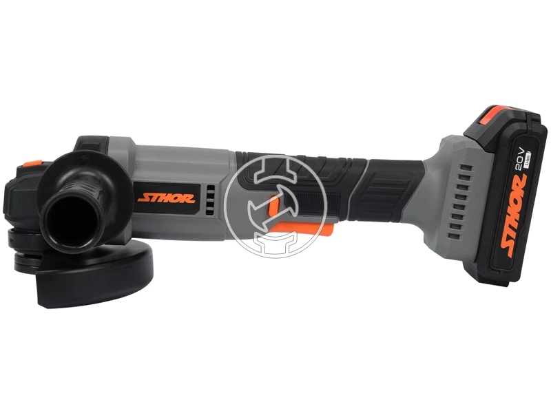 Sthor 78091 akkus sarokcsiszoló 20 V, 125 mm + 2 Ah akku + töltő