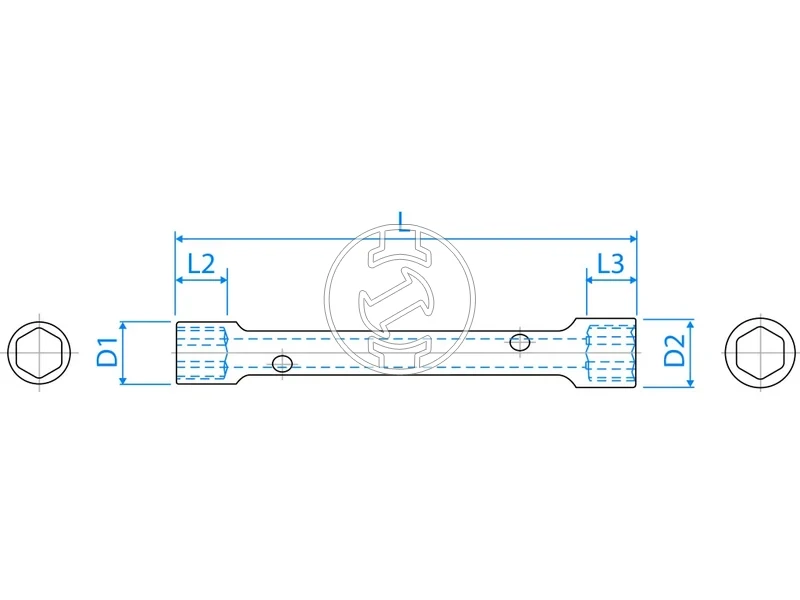 Kép: Csokulcs 10x11mm 6 kovacsolt 19A01011.webp