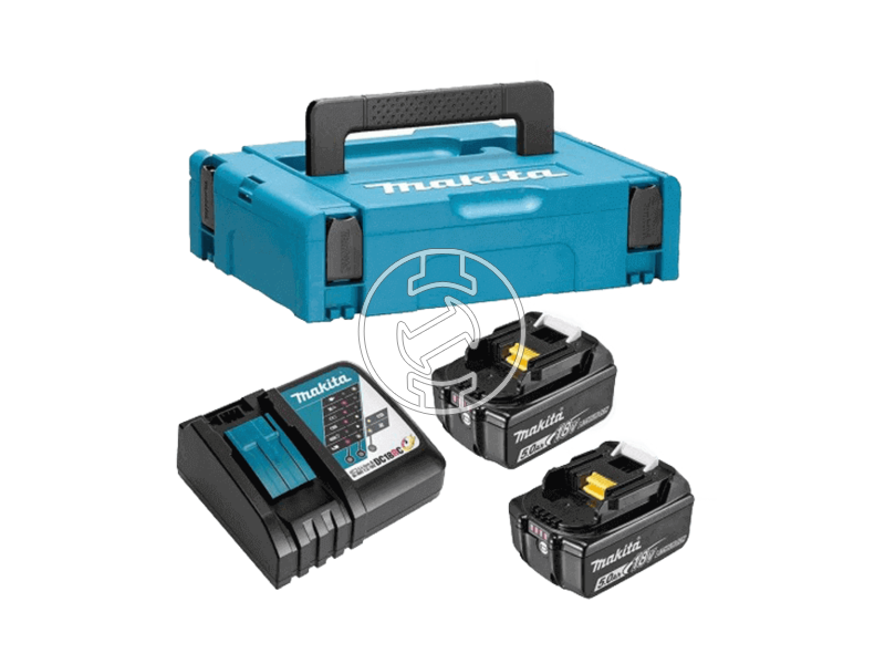 Makita 2xBL1850+DC18RC+MakPac1 akkumulátor és töltő szett